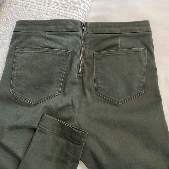 J. Crew hunter green Dannie skinny pants back zipper - Picture 3 of 5